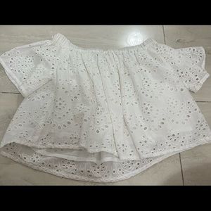 Off shoulder white blouse